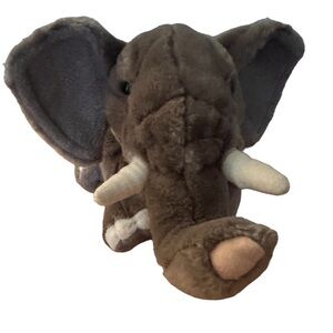 Wild Republic Gray Elephant with Tusks 15" Plush 2010 Stuffed Animal